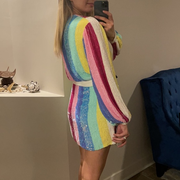 RETROFÊTE Gabrielle Robe UNICORN STRIPE - Picture 14 of 16